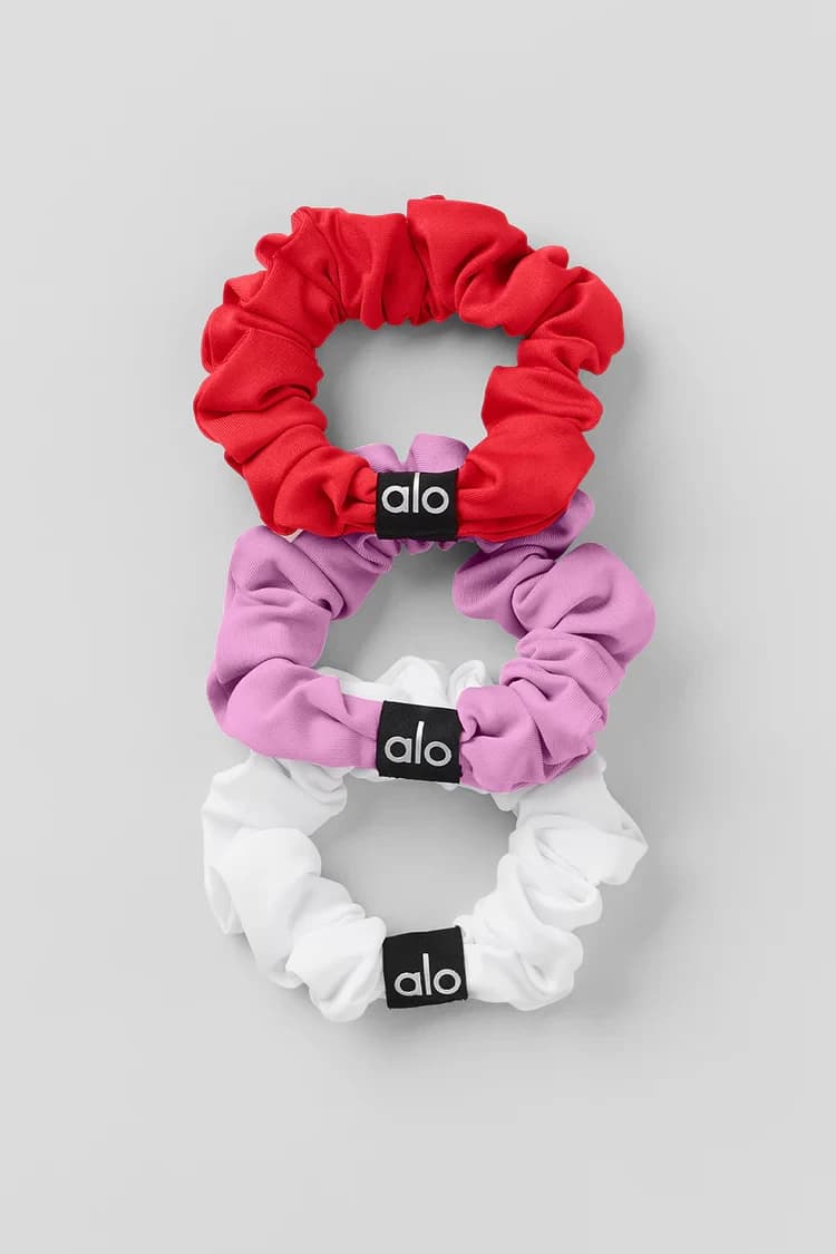 Fresh Mini Scrunchie (3-Pack), Black/White