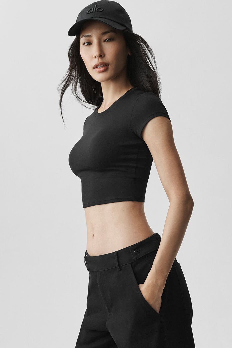 Футболка Alosoft Crop Finesse Short Sleeve, Alo Yoga
