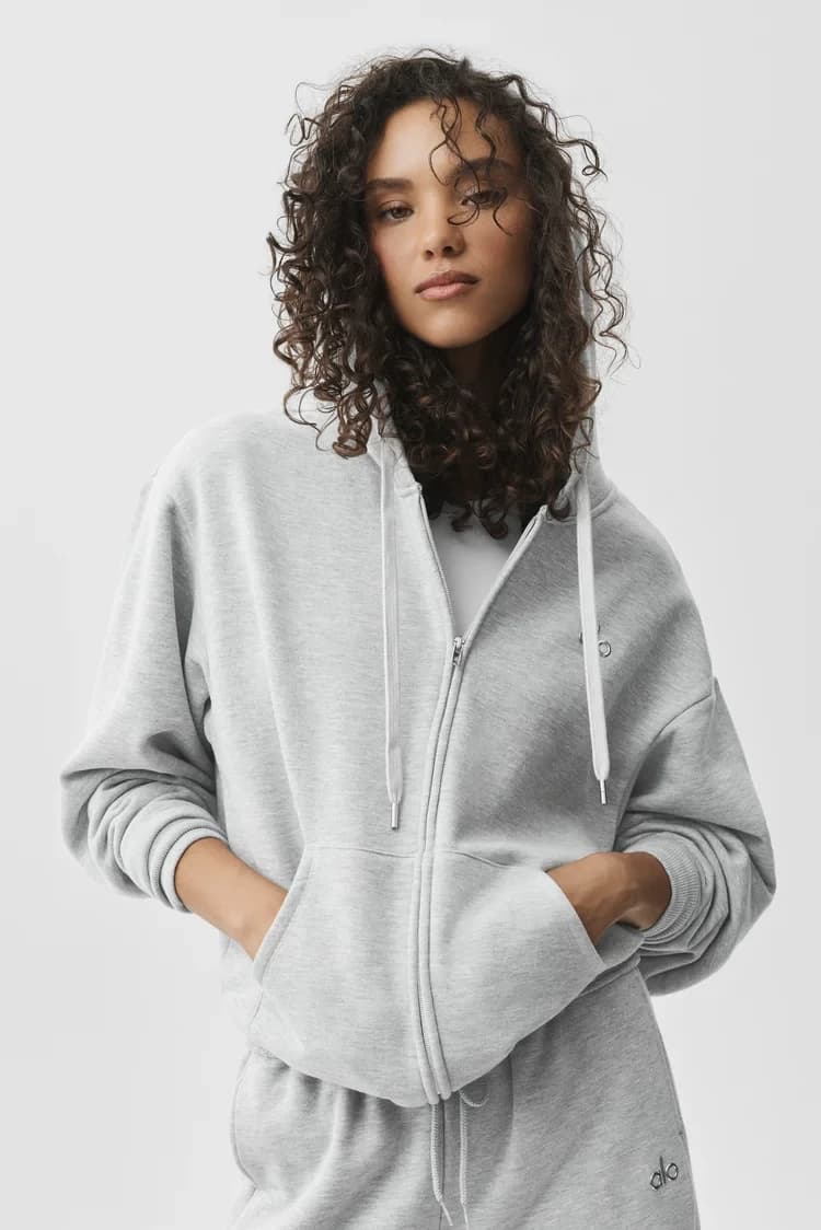 Accolade Full Zip Hoodie, Athletic Heather Grey