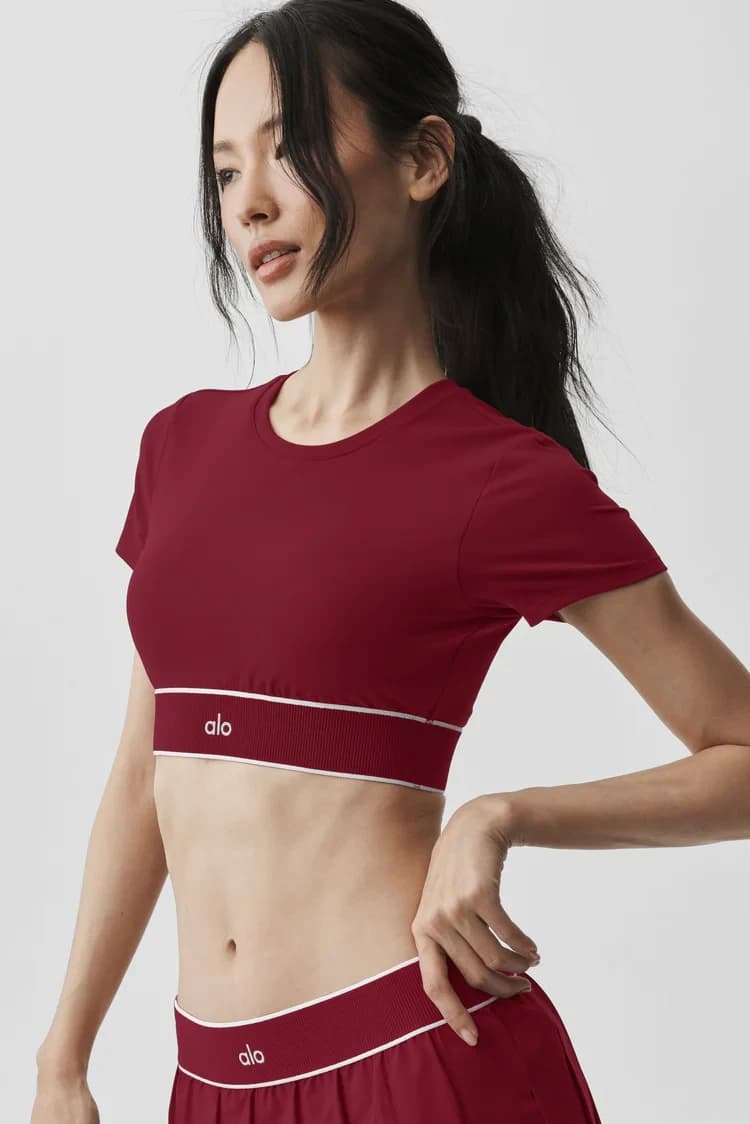 Бра ALO Softsculpt Amp It Up Short Sleeve Bra, Alo Yoga