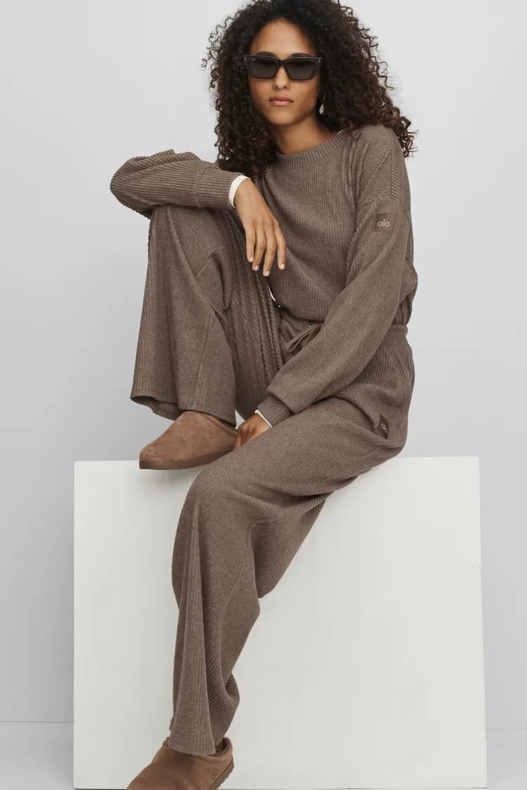 Muse Wide Leg Pant, Java Brown Heather