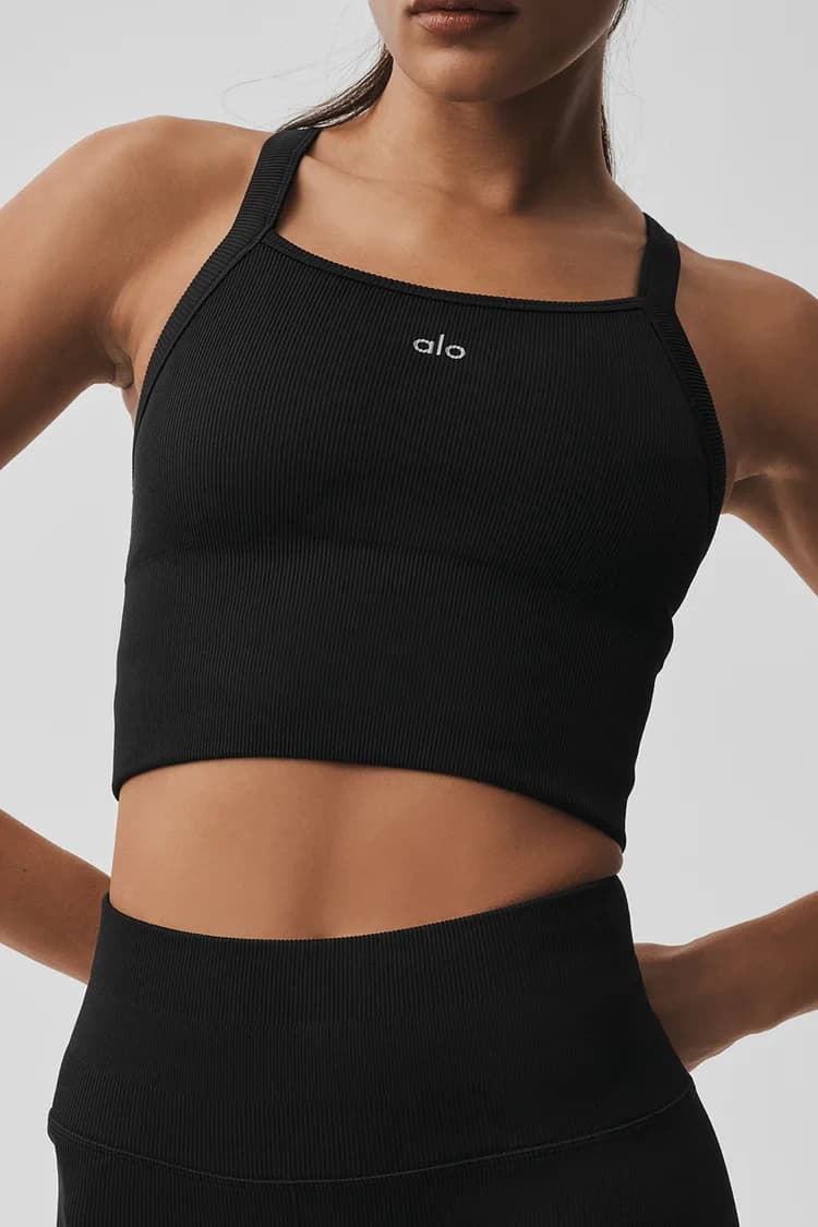 Майка-топ Seamless Ribbed Favorite Bra Tank, Alo Yoga