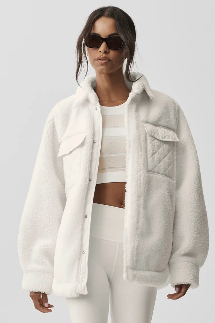 Куртка Sherpa Edge Shacket, Ivory